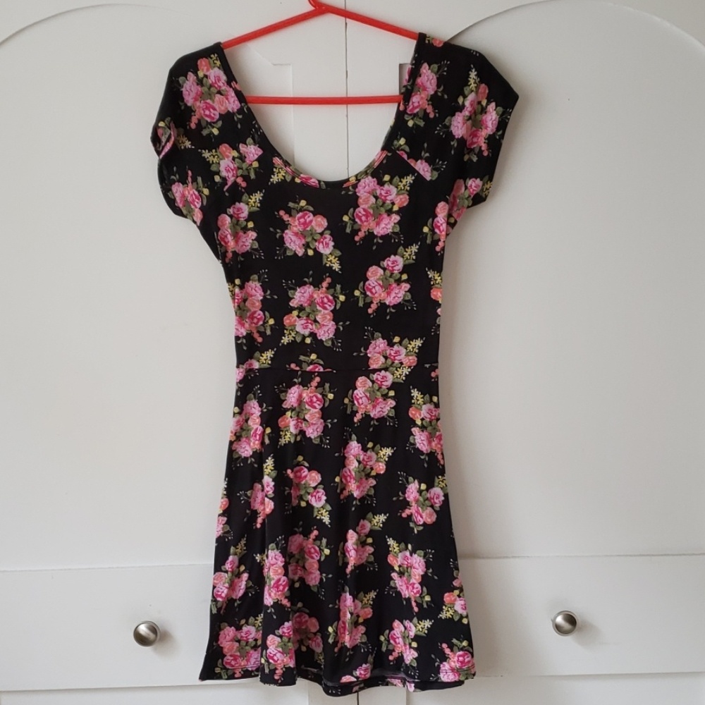 Black floral dress